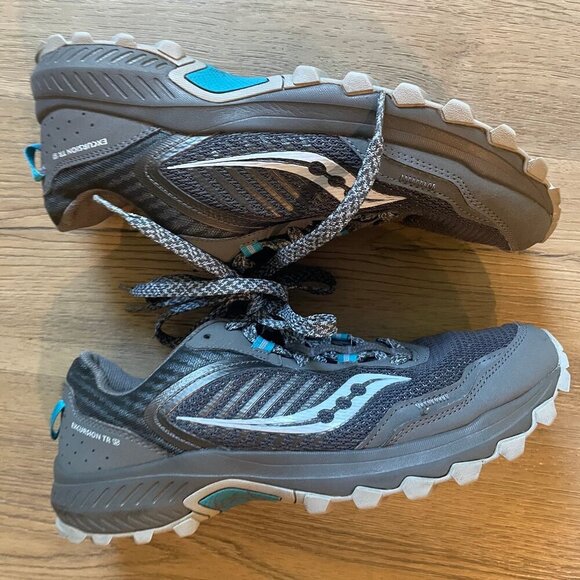 Saucony 11W Excursion TR15 Athletic Trail Running Shoes Gray Low Top Sneakers! - Picture 5 of 8